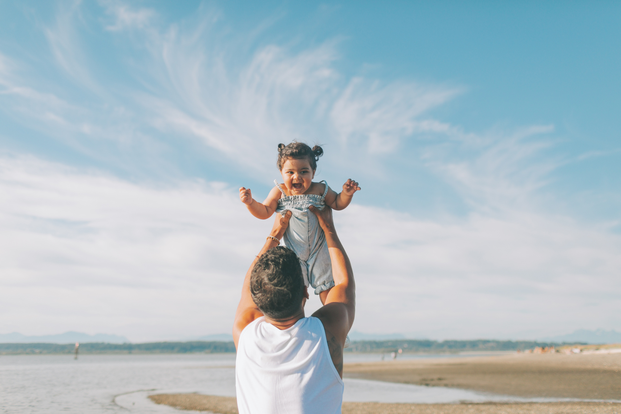 Father and Child at the Beach
