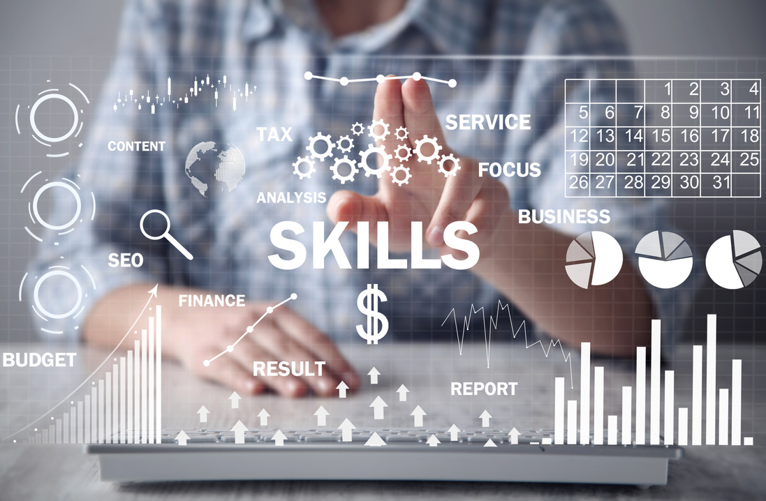 Skills with a business graphs. Business